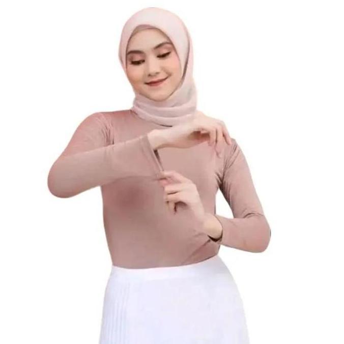 Manset Baju Wanita Dewasa inner Dalaman Gamis Kaos Oblong Atasan Polos Panjang Rayon Oversize Nyaman