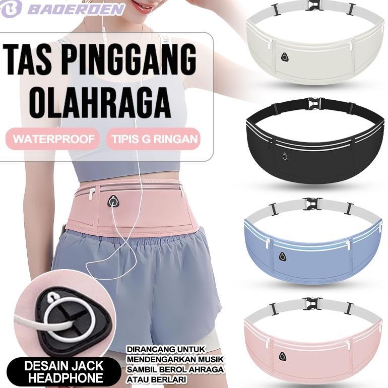 MURAH TAS PINGGANG LARI WATERPROOF / RUNNING BELT TAS PINGGANG HP OLAHRAGA LARI JOGGING SEPEDA / TAS