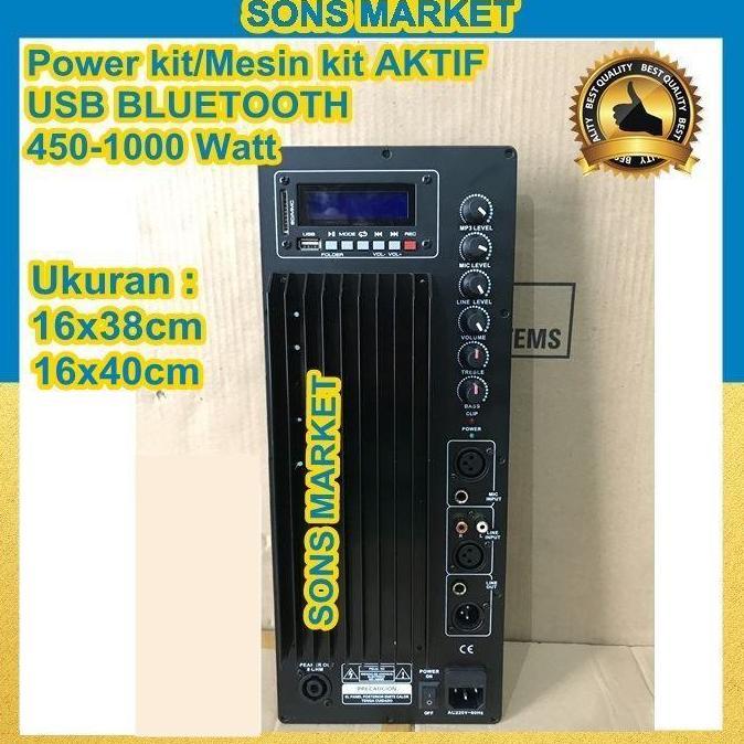 POWER KIT MESIN KIT SPEAKER AKTIF RECORD USB BLUETOOTH 1000 Watt Amplifier