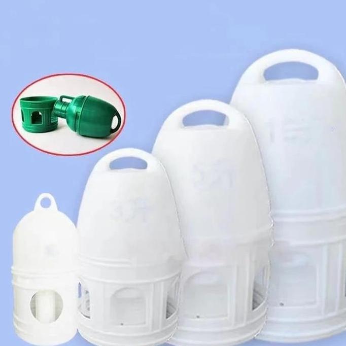 NEW TEMPAT MINUM BURUNG MERPATI POS/KOLONI 10L PLASTIK PUTIH/HIJAU ORI