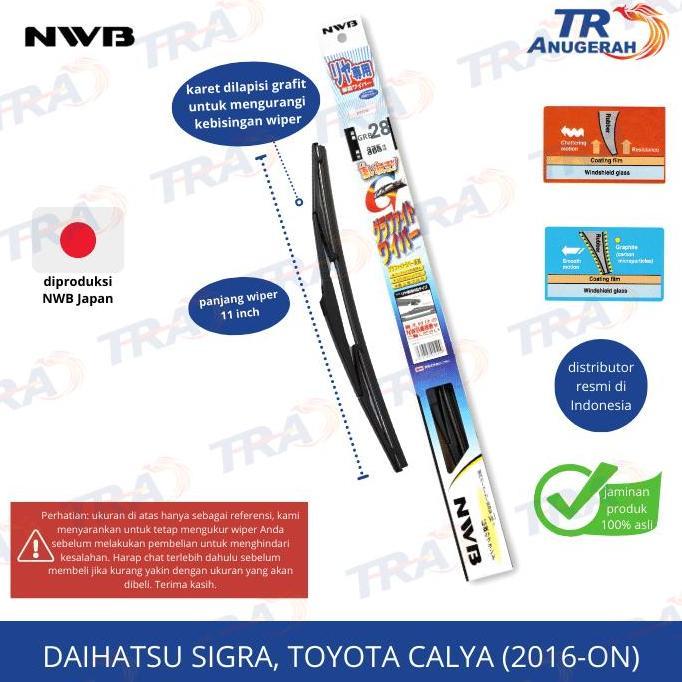 Wiper Belakang Nwb Japan 11 Inch Calya, Sigra,  Raize, Rocky