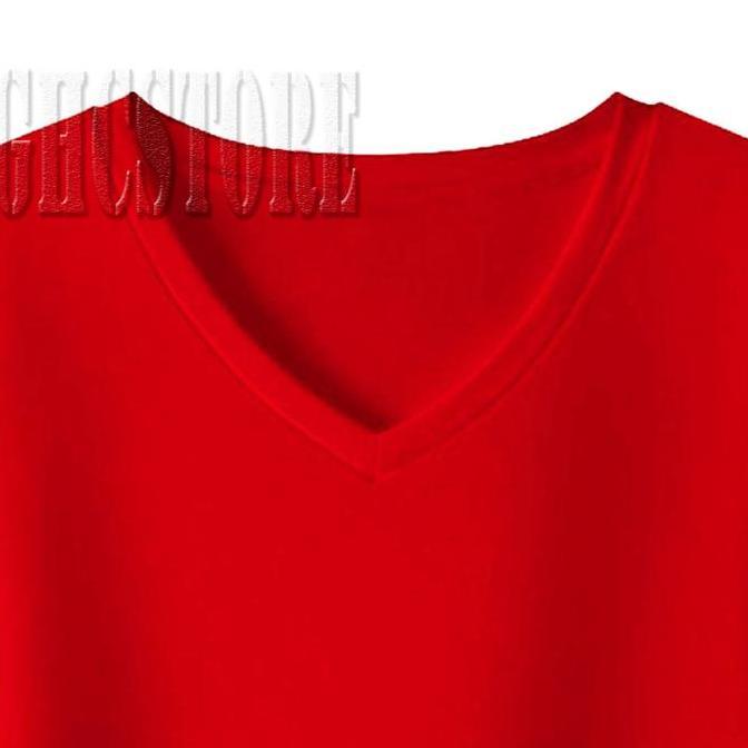 Kaos Wanita/Lengan Panjang/Polos/Kerah V-neck/Atasan Baju Wanita