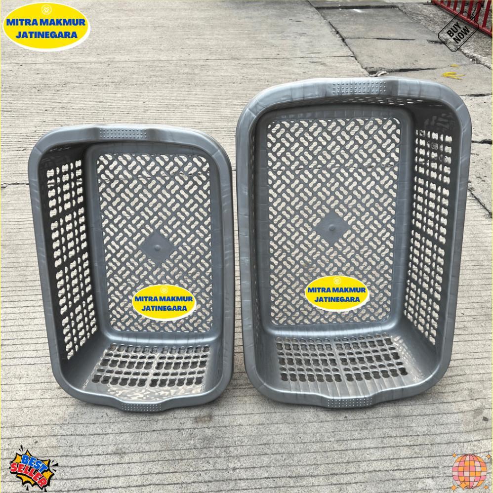 KERANJANG PAKAIAN PLASTIK PERSEGI PANJANG KERANJANG POPOK WADAH PAKAIAN BERSIH LAUNDRY BAG