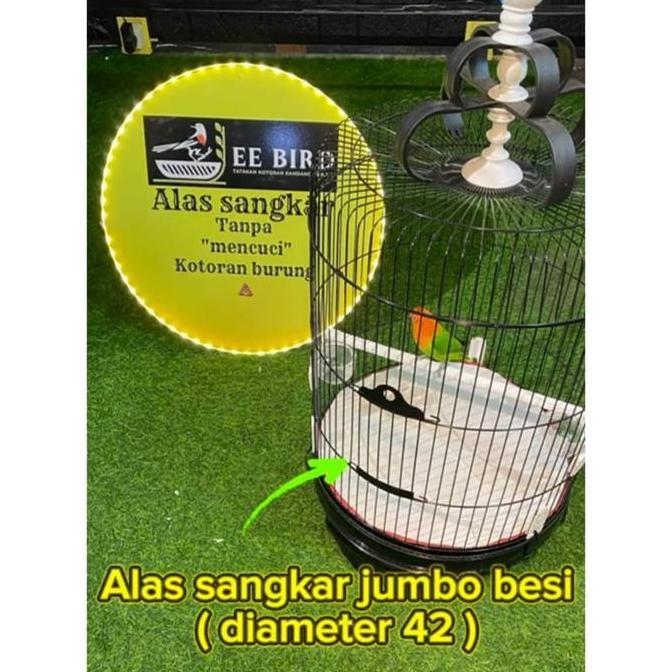 NEW ALAS SANGKAR KANDANG BURUNG BESI BULAT JUMBO UKURAN DIAMETER 42 CM ( PERBOX ) MURAI KACER JALAK 
