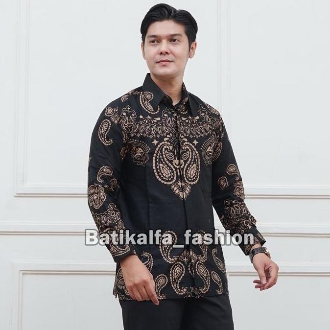 Batik Couple Terbaru Batik Pasangan Keluarga Modern Bahan Katun Premium Motif Keong Hitam