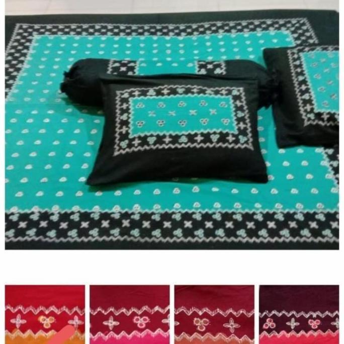 HARGA DISC - Seprei Batik Pekalongan 120x200 Putra Kencana bunga kelir-Katun Sogan Solo dengan sarun