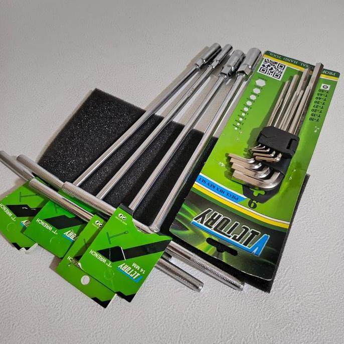 Sale Paket Kunci Bengkel 1 Set / Kunci Shock 27 Pcs Lengkap Mata Obeng + Kunci T 8 10 12 14 17 Mm + 