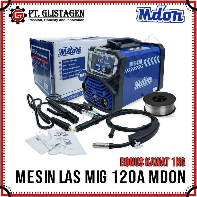 Promo Mdon Mesin Las Listrik Mig 120A Co2 Trafo Travo Las Tanpa Gas Welding Mig120A