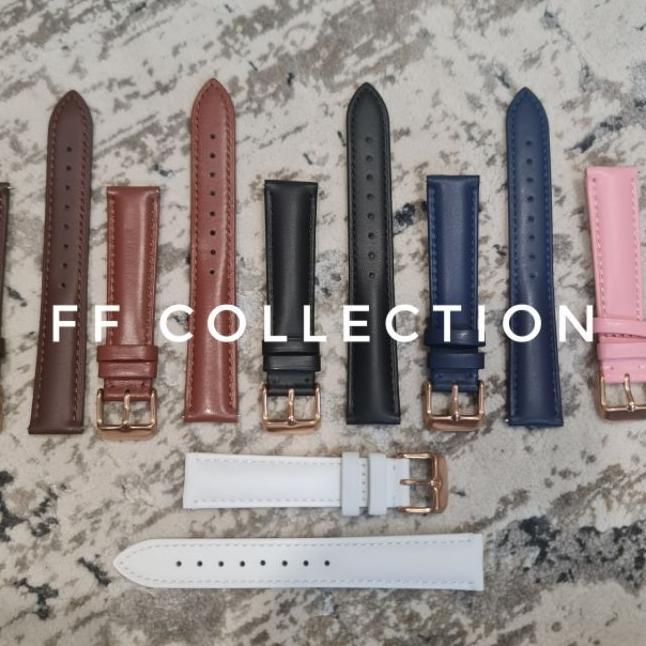 Strap Tali Jam Tangan  Fossil Leather Kulit Ukuran 12Mm 14Mm 16Mm 18Mm 20Mm 22Mm  Pin Quick Release 