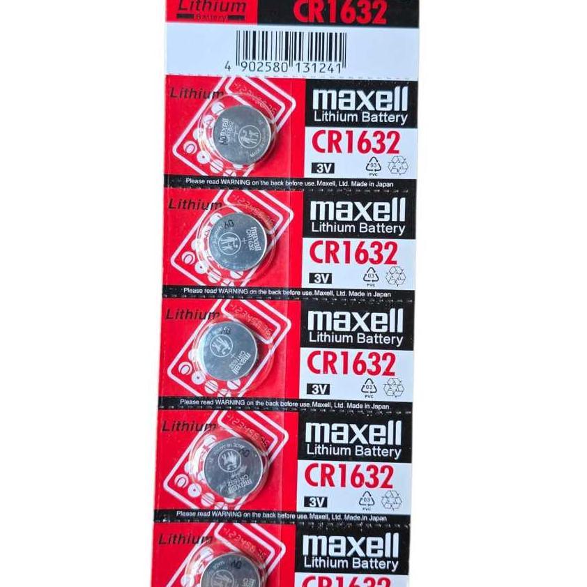 ( 1 Lembar ) Batre Maxell Cr1632 Original Batre Remot Mobil Remot Motor Batre Jam Tangan