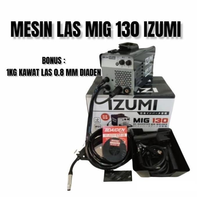 Promo Izumi Mig 130 Mesin Las Co Flux Core Tanpa Gas