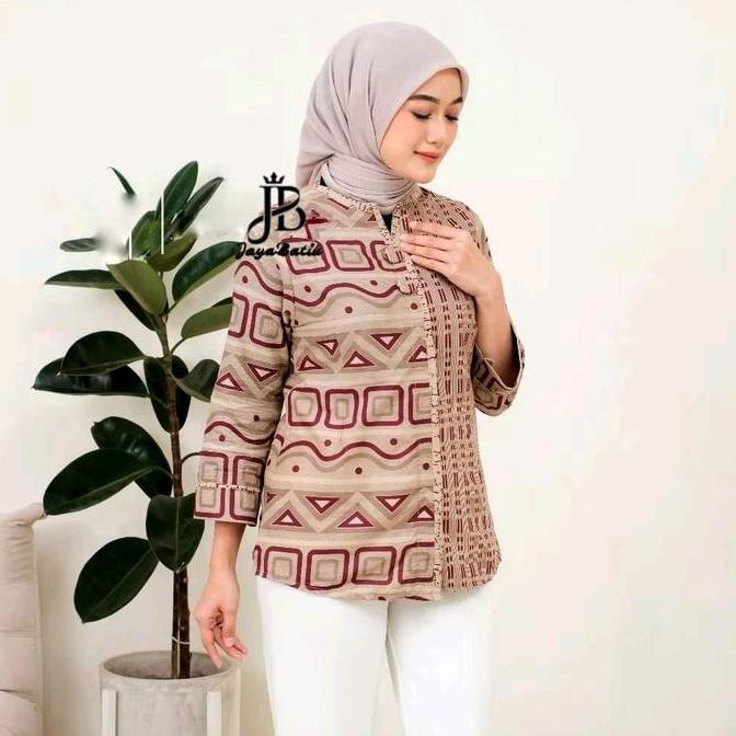 HEMAT LUAR BIASA TERBARU - BATIK WANITA MODERN - BLUS BATIK WANITA - BATIK WANITA KANTOR BATIK KERJA