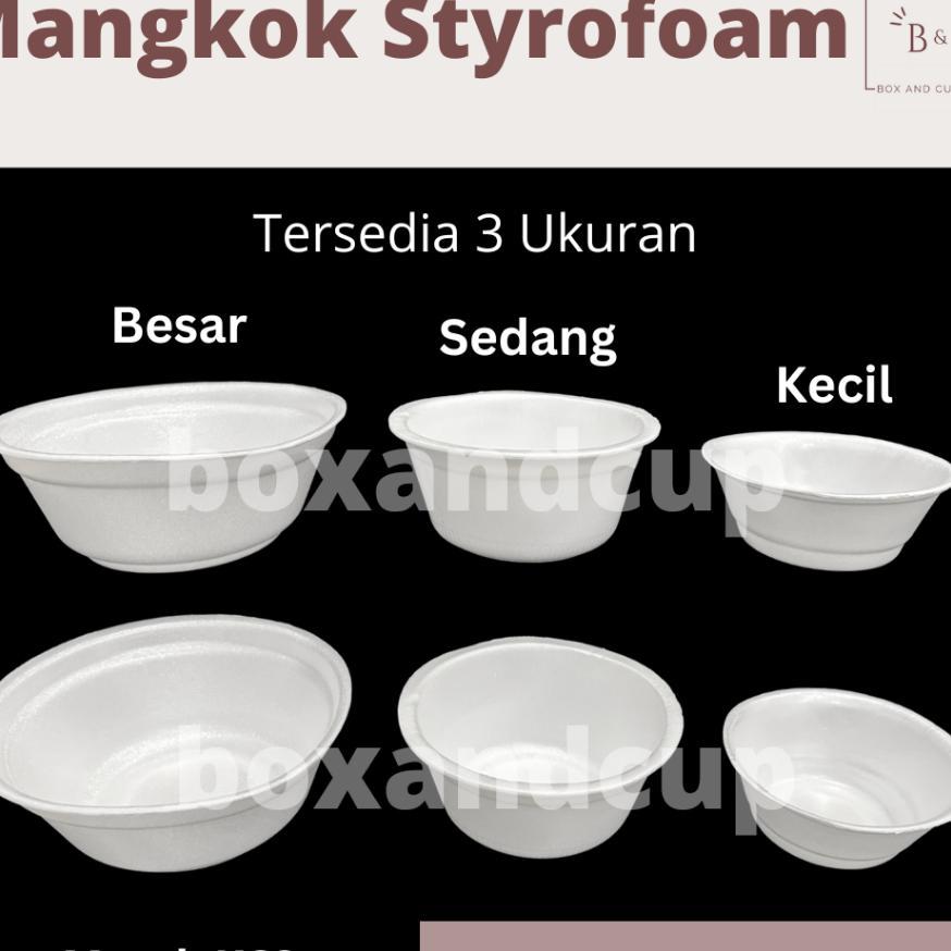 [1 Ball] Sterofoam / Styrofoam / Gabus Makanan / Dus Foam / Mangkok Tempat Sup, Mie, Bakso, Nasi, Sa