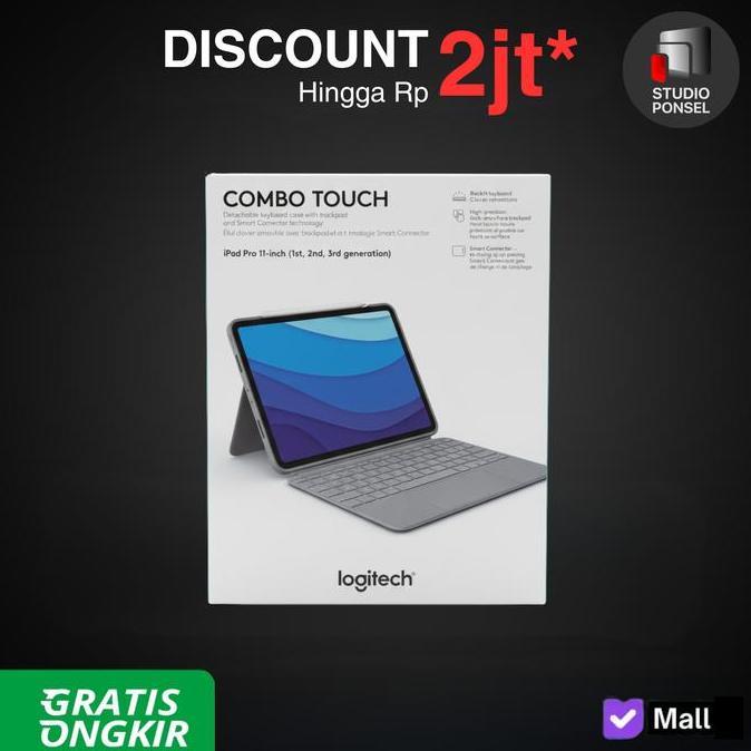 Backlit Keyboard iPad Air 5 4 Logitech Combo Touch with Trackpad Case