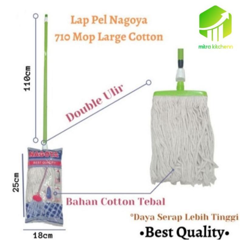 Nagoya Kain Lap Pel Lantai Alat Pel Lantai Pel Kain Gagang Panjang Katun
