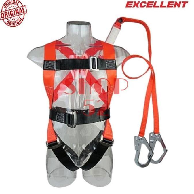 Murah Full Body Harness Double Hook Besar Dengan Shock Absorber