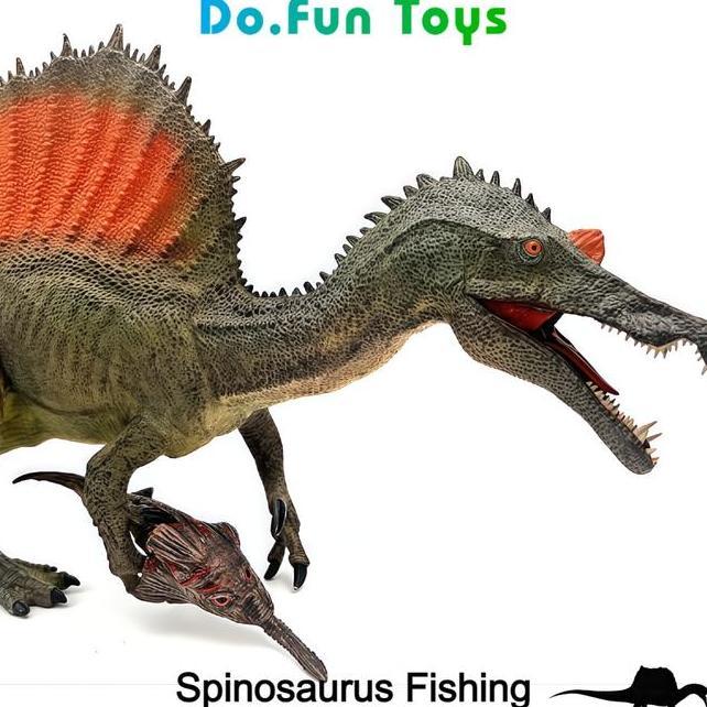Dinosaurs Furine Spinosaurus Fishing Mainan Miniatur Dinosaurus Spinosaurus
