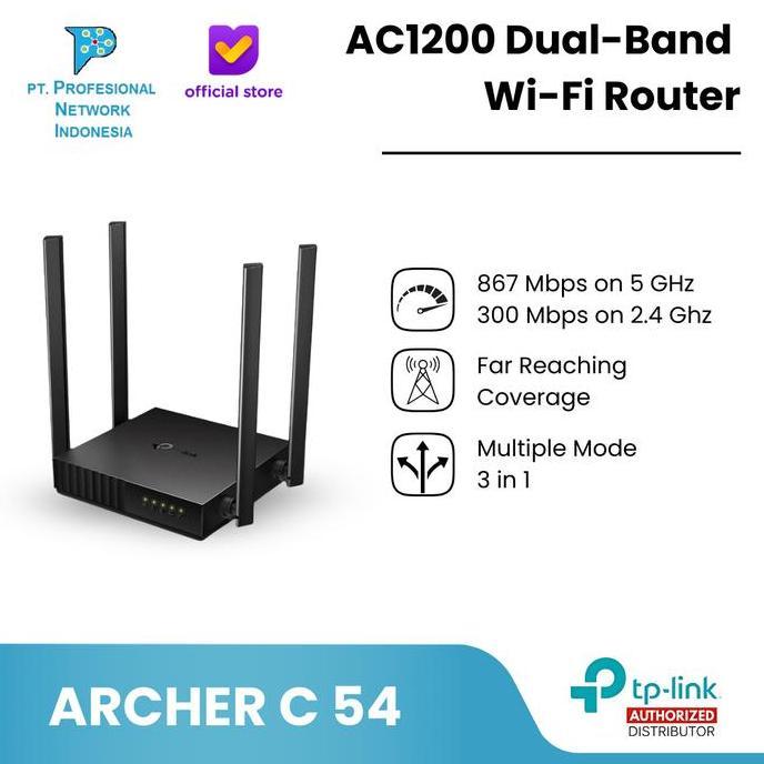 Tp-Link Archer C54 AC1200 Dual-Band Wi-Fi Router TpLink Archer C 54