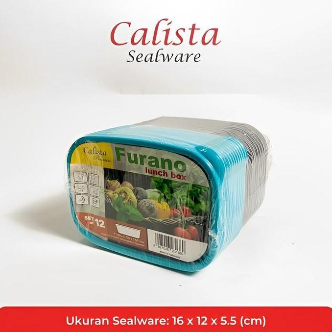 Calista Furano Smoke 6 pcs Set Kecil Ukuran 550 ml Wadah Set Kotak Penyimpanan Cemilan Toples Plasti
