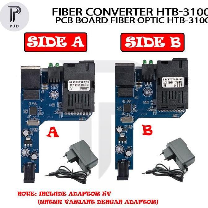 PCB Netlink HTB-3100 A+B Side A Side B Fiber Optic Media Converter FO
