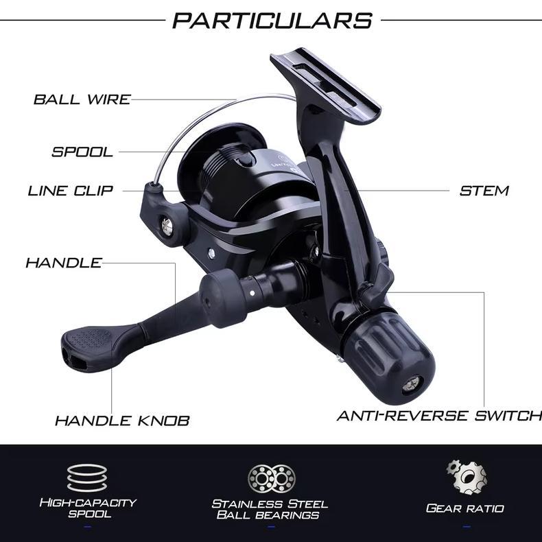 best deals bisa cod-reel fishing pancing metal spool deukio ac2000-7000 warna hitam katrol pancing f
