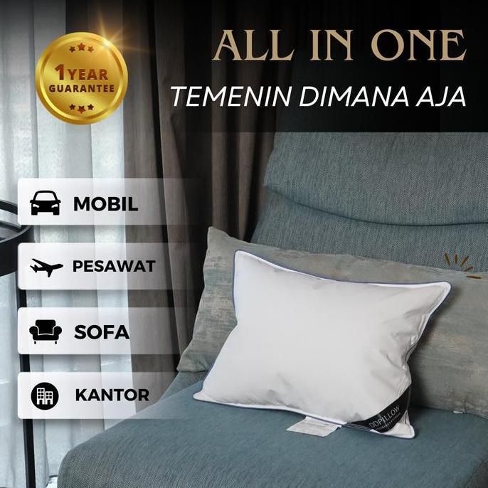Gevarnam15 - Ddpillow Bantal Travel Bulu Angsa Asli | Travel Pillow | Lumbar Pillow