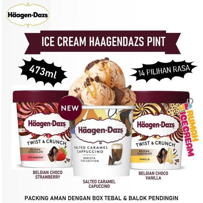 Abbrustolito- Ice Cream / Es Krim Haagen Dazs Aneka Rasa 473Ml