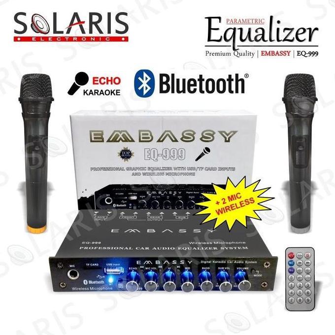 PARAMETRIC EQUALIZER MOBIL BLUETOOTH MIC WIELESS EMBASSY EQ-999 PREAMP Car
