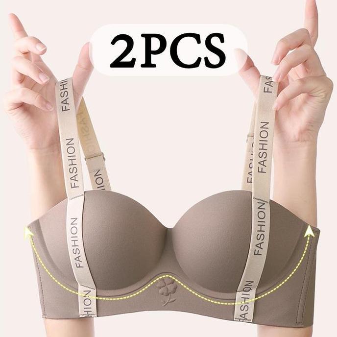2PCS BH Wanita Lembut & Ringan Bra Tanpa Kawat Seamless, Tidak Meninggalkan Bekas S-2XL-2401