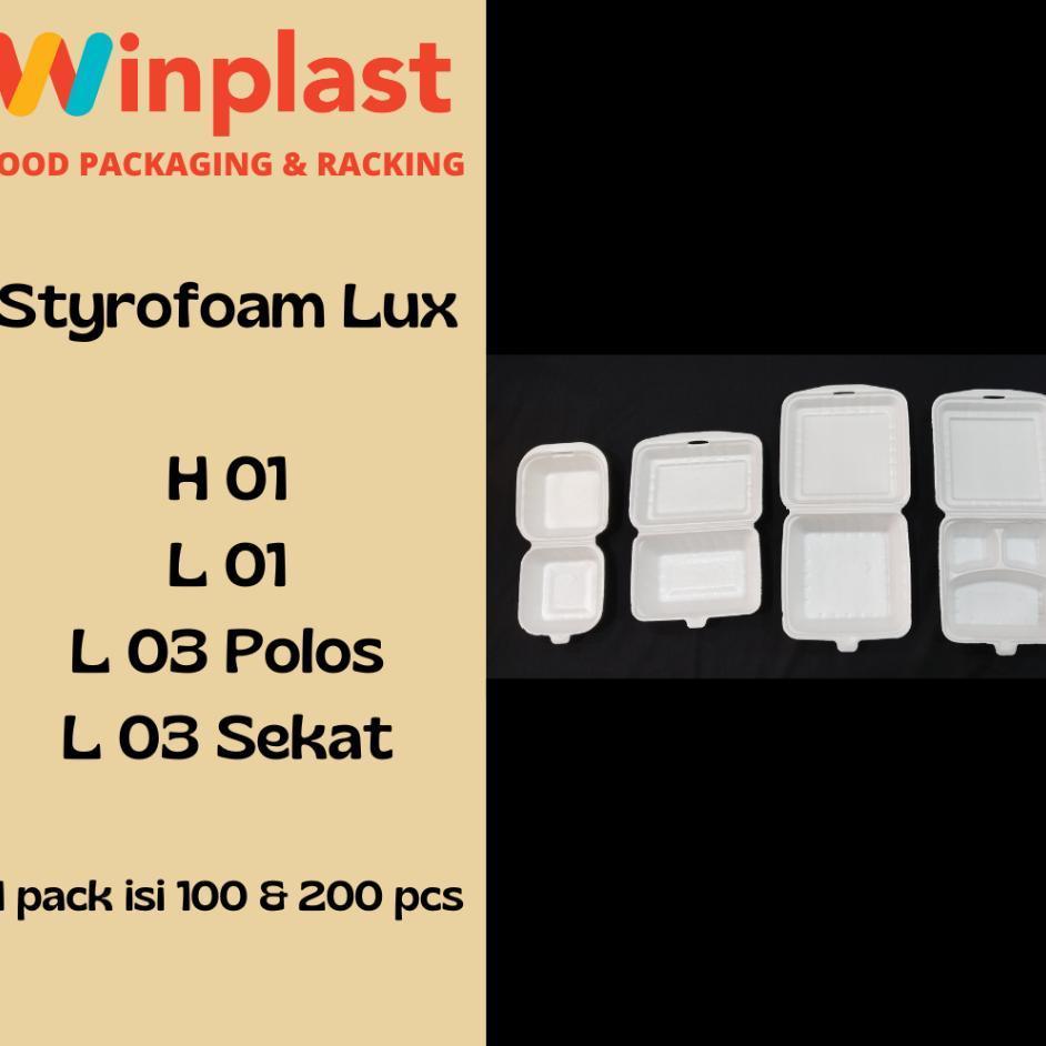 Styrofoam Makanan / Sterofoam Makanan / Foam Burger / Foam Nasi Kuning / Foam Mie Ayam / Foam Polos 