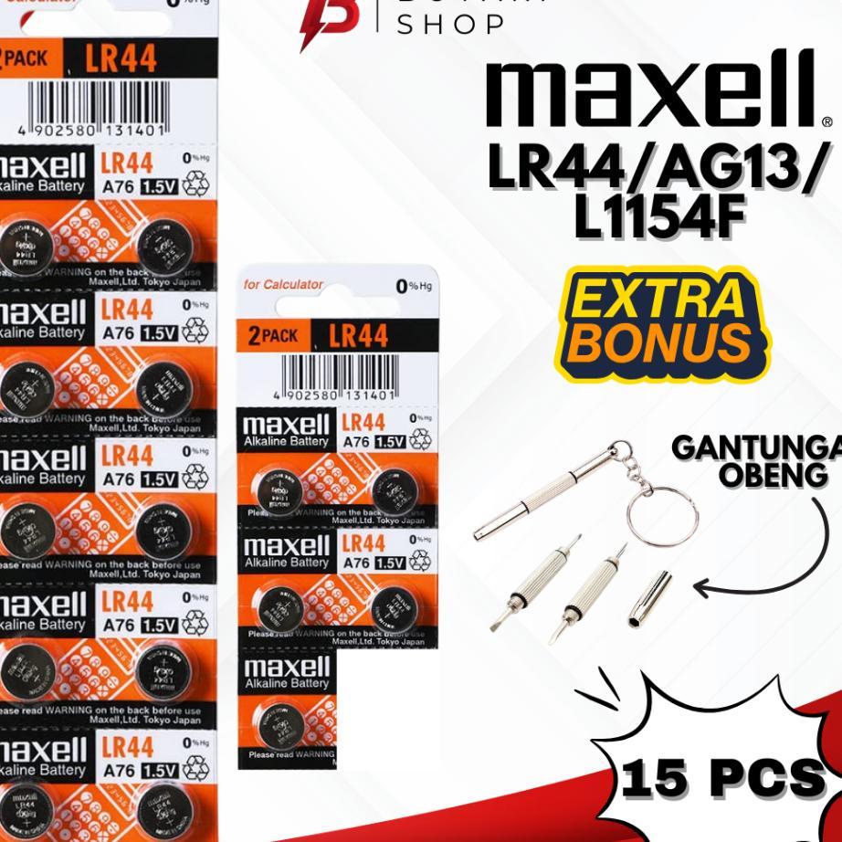 Harga  Baterai Kalkulator Maxell Casio Citizern Kancing Lr44 Original Maxel Ag13L Kecil Batre Laser 