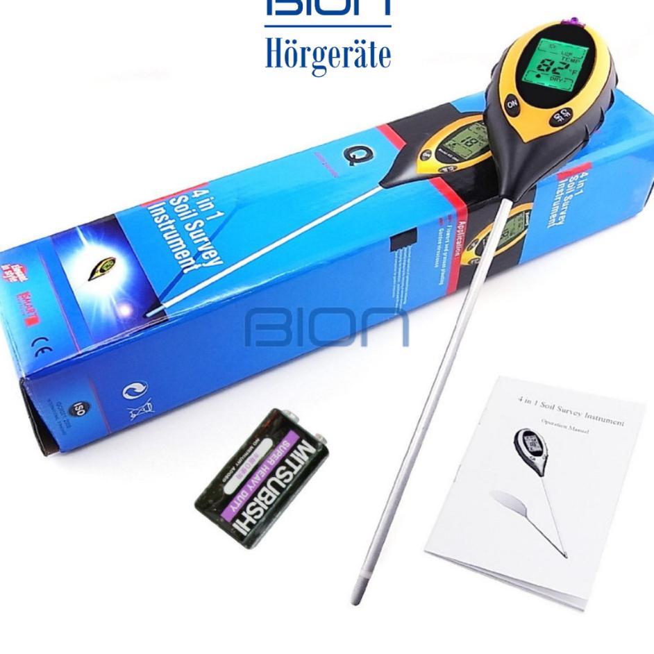 Bion Alat Ukur Ph Tanah Digital 4 In 1 Soil Survey Instrument Amt-300 Meter
