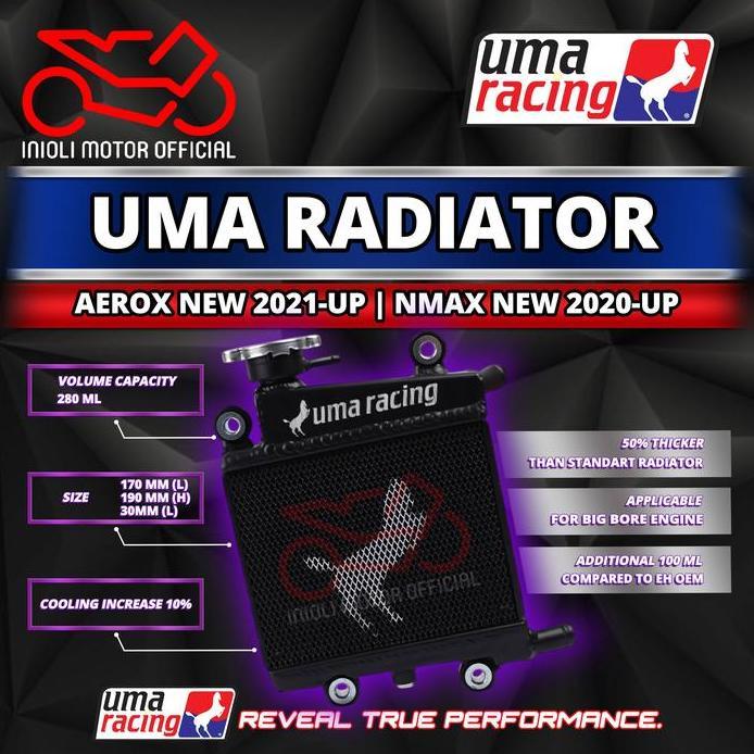 RADIATOR UMA RACING AEROX NEW NMAX NEW TABUNG RADIATOR BIG VOLUME RADIATOR NEW AEROX 155 CONNECTED N