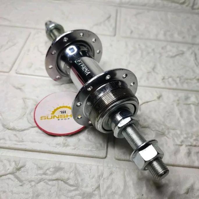 Hub Belakang 20H ETERNA Double Drat Untuk Gir Freewheel Single 1 Speed Dan Rem Tromol Samping Chrome