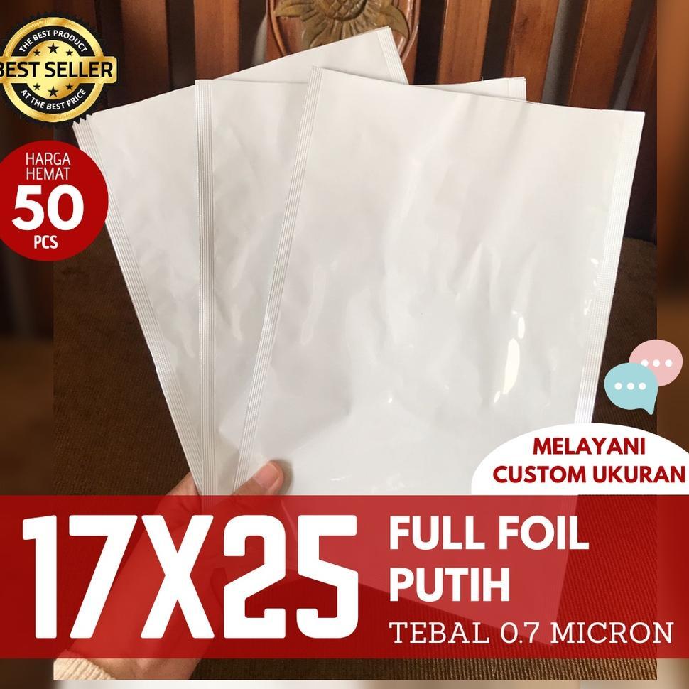 Kemasan Aluminium Foil 17X25 Putih Plastik Metalize Jual Kantong Alumunium Sachet