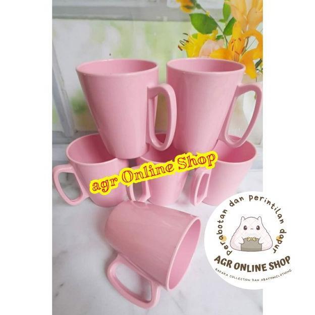 Paket 6Pcs Mug Melamin Gagang / Mug Serbaguna/ Cangkir Melamin/ Cangkir Teh / Cangkir Kopi