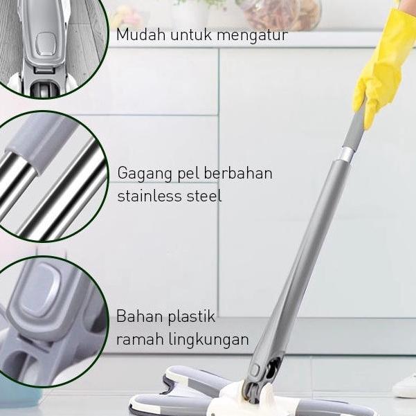[Cod} Alat Pel Lantai/ Super Mop/ Mop Alat Pel Lantai Flexible Peras Otomatis / Super Mop Flexible