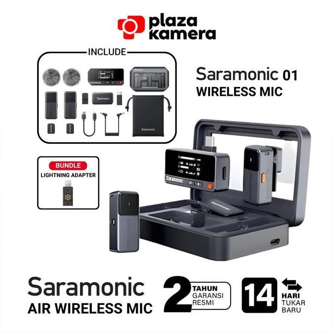 Grosir Saramonic Air Mic Wireless Mic Podcast Mikrofon Nirkabel Pocket Sized Wireless Microphone