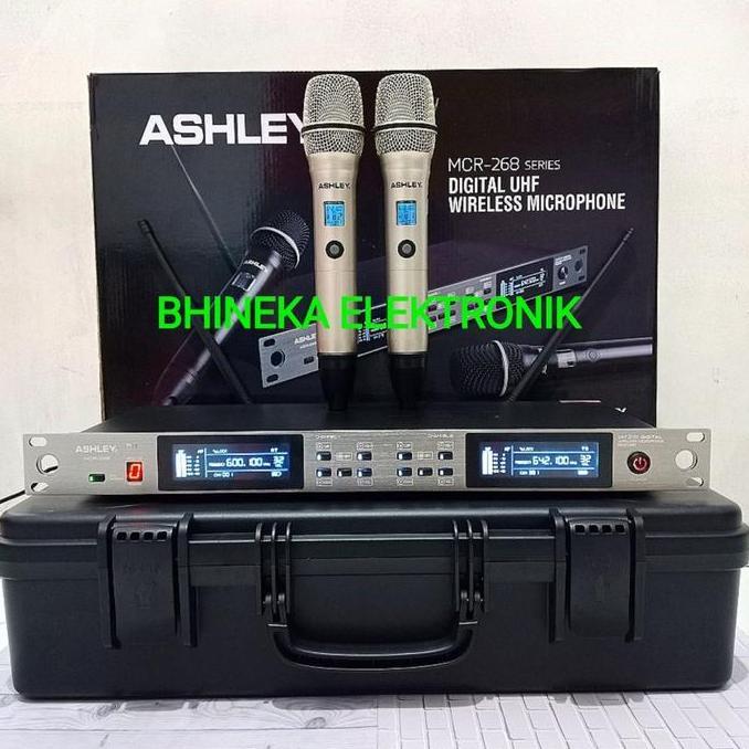 Sale Mic Wireless Ashley Mcr268 / Mcr 268 2Bh Mic Pegang + Koper Dengan Fitur Anti Feedback