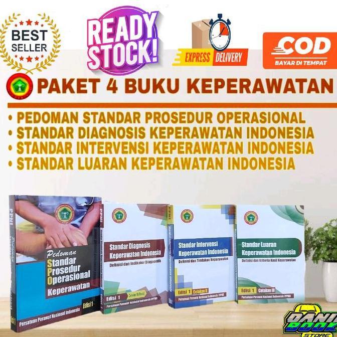 PAKET 4 BUKU PPNI SDKI SIKI SLKI SPO KEPERAWATAN NANDA NIC NOC BUKU 3S PAKET BUKU 3S + SETANDAR OPER