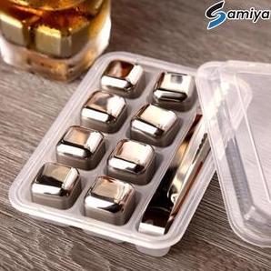 whiskey stone ice cube stainless steel / wine cooler / whiskey stones ice cubes / whisky stone