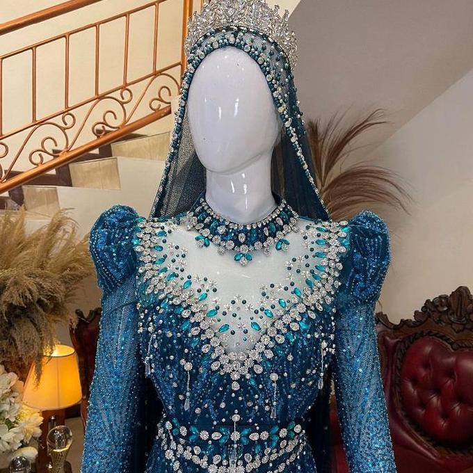 Gaun slim dress premium || slim dress luxury || gaun pengantin modern || kebaya pernikahan || gaun d