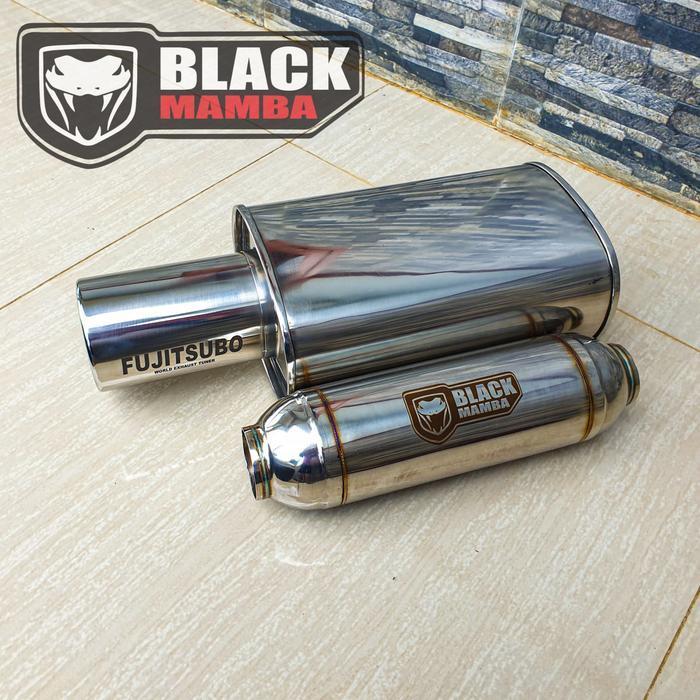 Knalpot Mobil Fujitsubo Jumbo Plus Resonator Original Black Mamba Original Dan Terpercaya