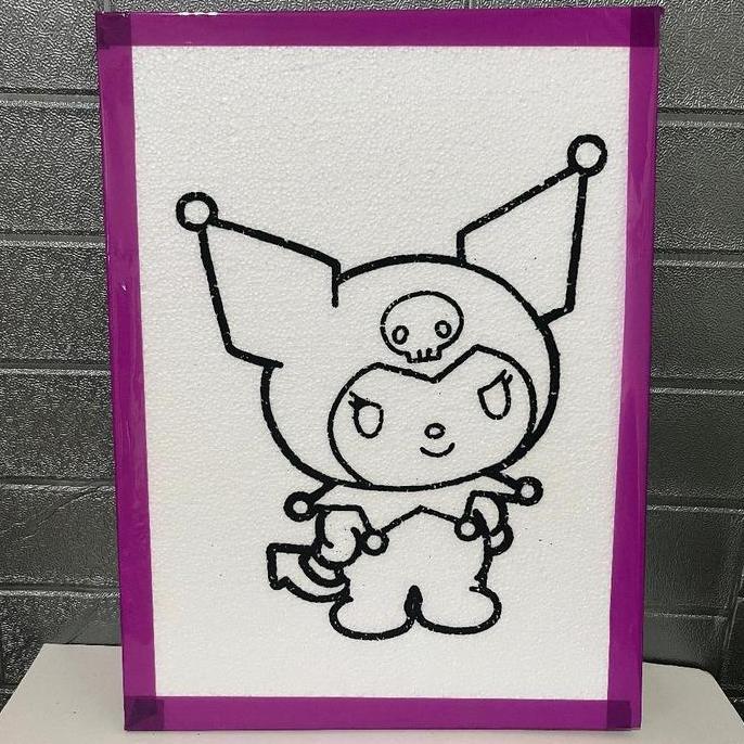 styrofoam mewarnai gabus lukis