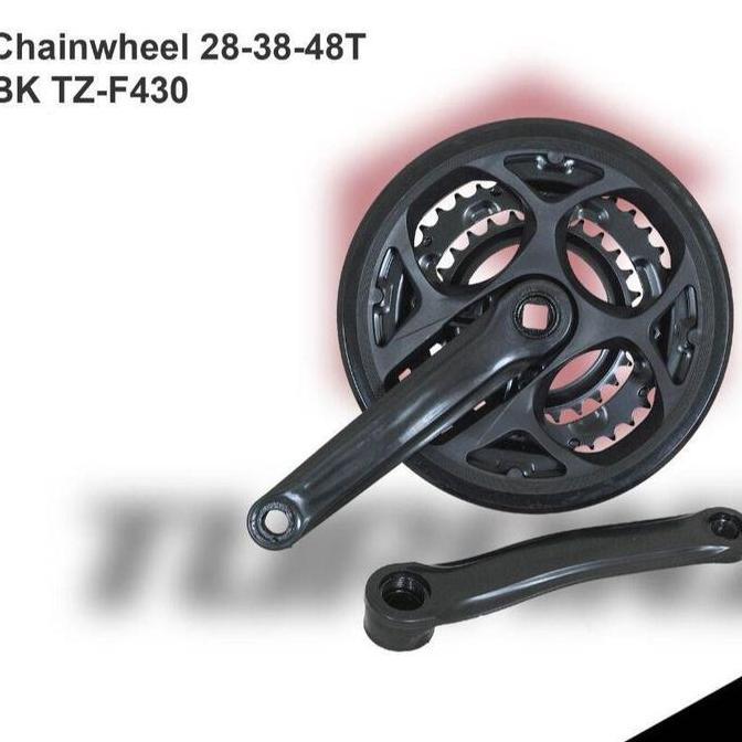 CRANK TURANZA GEAR DEPAN SEPEDA MTB 28-38-48T PREMIUM