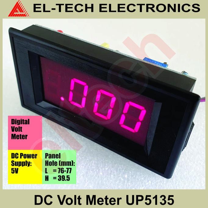TERBARU - DC Volt Meter Pengukur Tegangan Voltage 3.5-Digit LED Power 5VDC