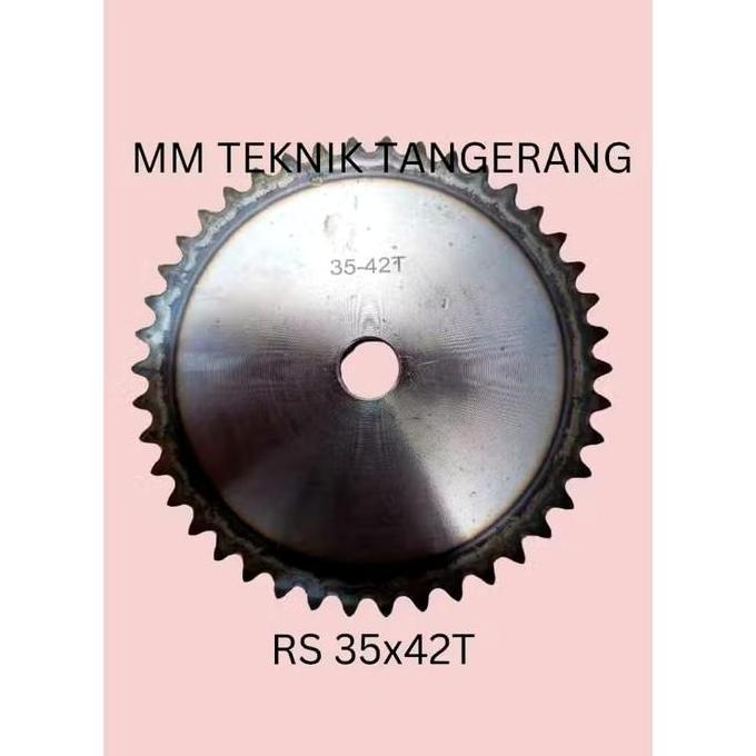 SPROCKET RS 35 X 42 T GEAR RANTAI SINGLE GIR GIGI Z 42T RS35 -1 35Z42 ASLI