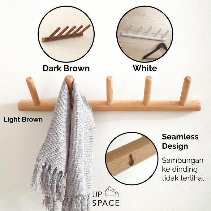 Edma Wall Hanger / Gantungan Dinding Kayu / Gantungan Hook Hanger Baju