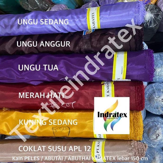 Nahen- ( Per 1 Roll ) Kain Peles Abuthai Abutai Kahatex Meteran Lebar 150 Cm Bahan Furing Lapisan Da