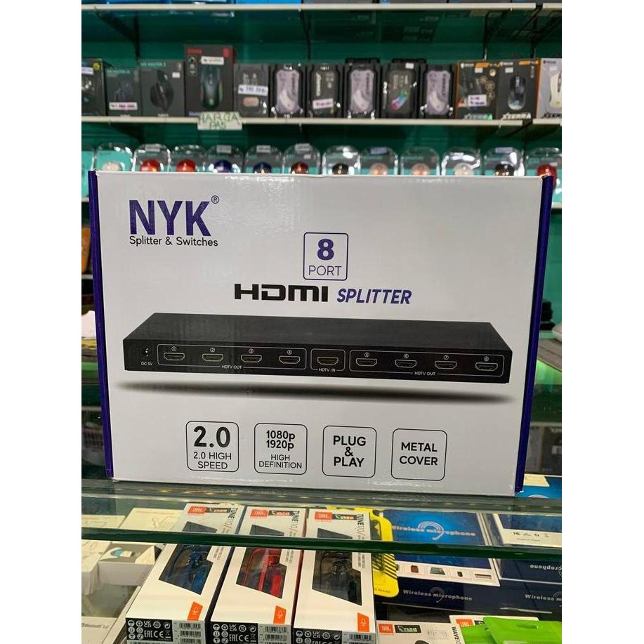 NYK HDMI Splitter 8 port spliter 8port - NYK-HD